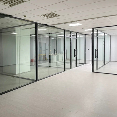 Modern Aluminum Frame Glass Partition Office Partition Wall Demountable Glass Soundproof Office Wall Soundproof System